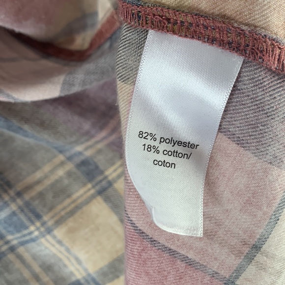 plaid flannel button down shirt - Picture 4 of 4